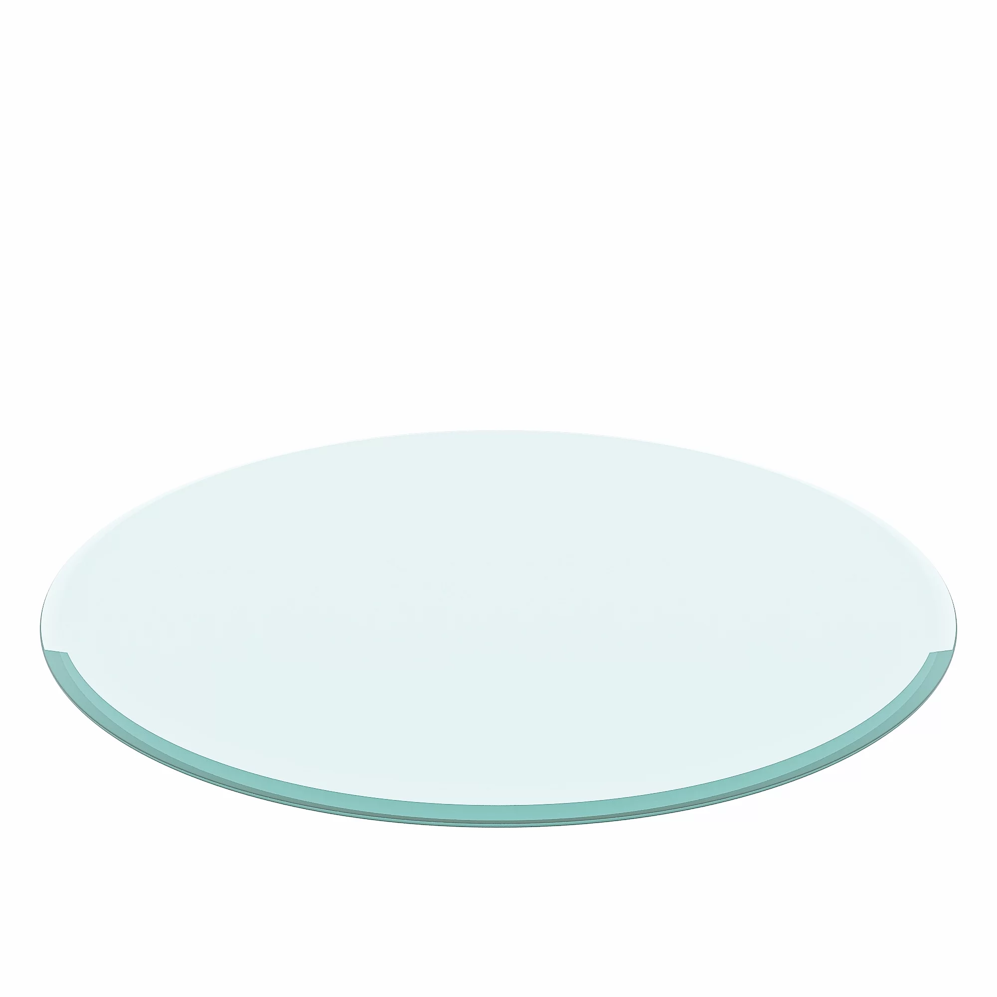 40'' Modern Round Tempered Glass Table Top, Clear Glass 2/5