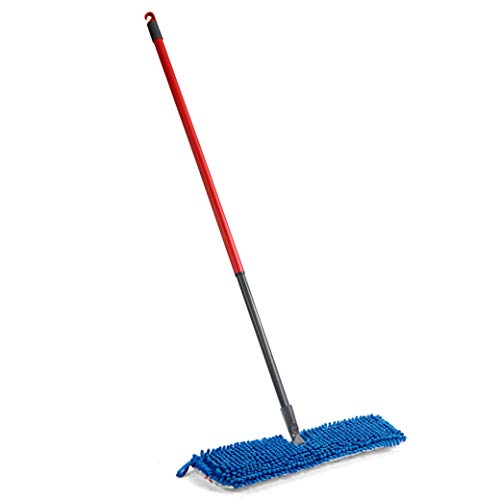O-Cedar Hardwood Floor 'N More 3-Action Mop with 1 Extra Refill | Microfiber Mop with 3pc Handle | Use Wet or Dry, Red