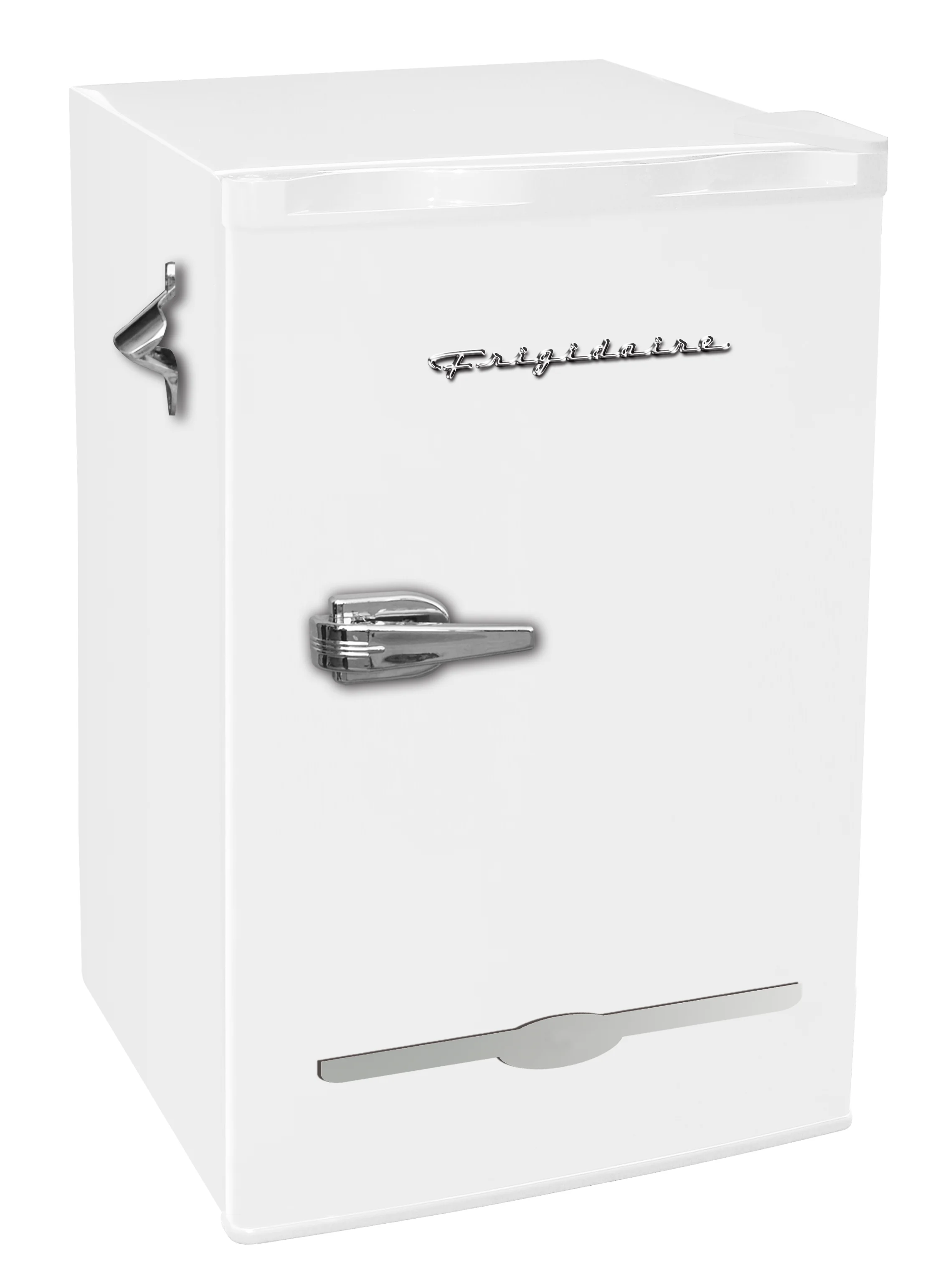 Frigidaire 3.2 Cu Ft Retro Mini Fridge With Side Bottle Opener, (EFR376) White