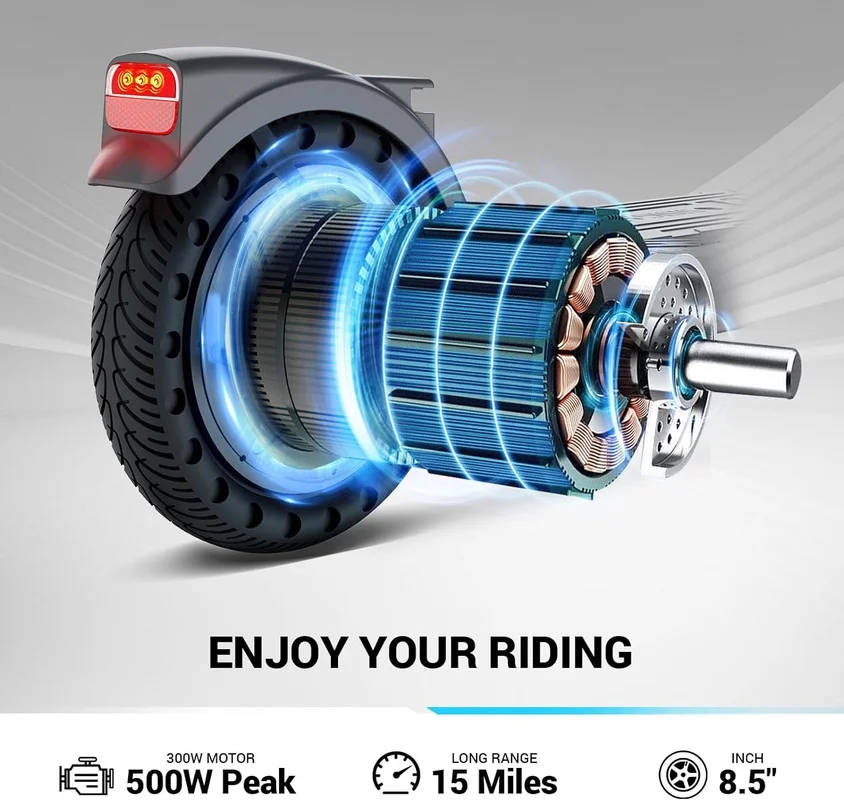 SISIGAD Electric Scooter for Adults, Peak 500W Motor, 8.5