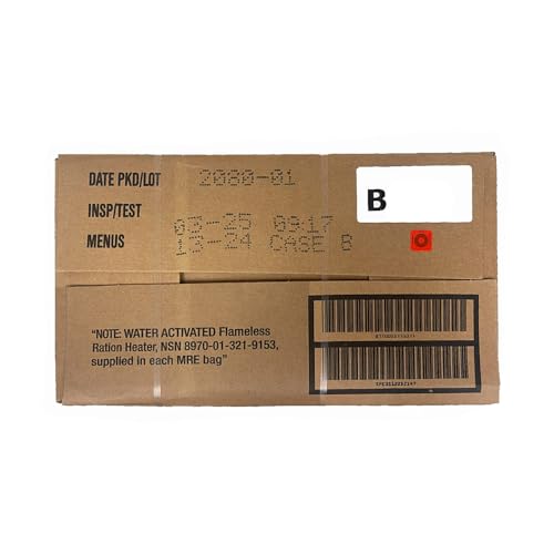 MRE Meals Ready to Eat A Or B case 2025, 2026 inspection. Genuine Military US surplus emergency food bulk supply full box with heater Random selection