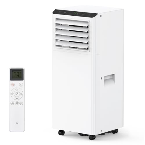 Acekool 8,000BTU Portable Air Conditioner, 3-in-1 Portable AC Unit Cools Up to 350 Sq.Ft, Air Conditioner with Sleep Mode/24Hrs Timer, Remote Control Fan 61℉-90℉, and Window Installation Kit