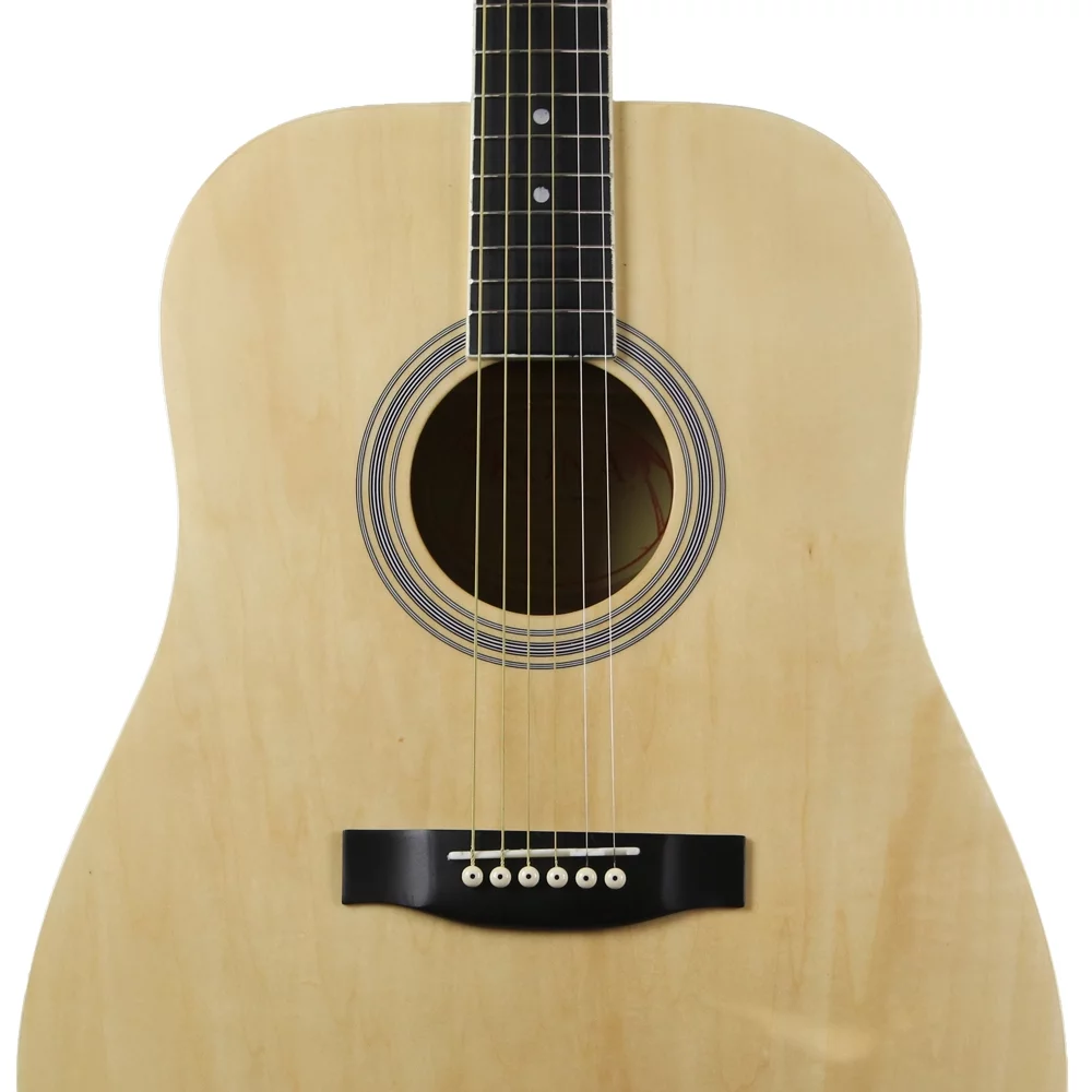 Kona Guitars K41 41-inch Acoustic Dreadnought Guitar, Natural Finish
