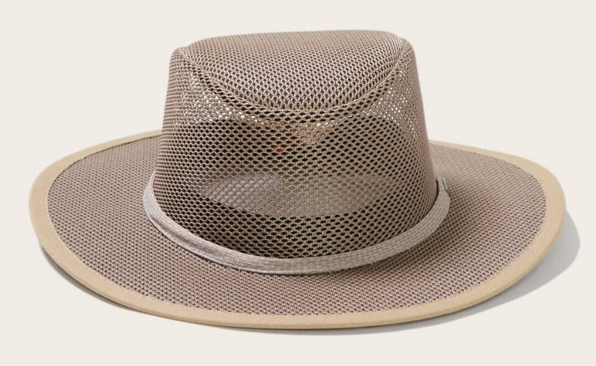Stetson Men's Grand Canyon Mesh Covered Safari Hat (Mushroom, Small)