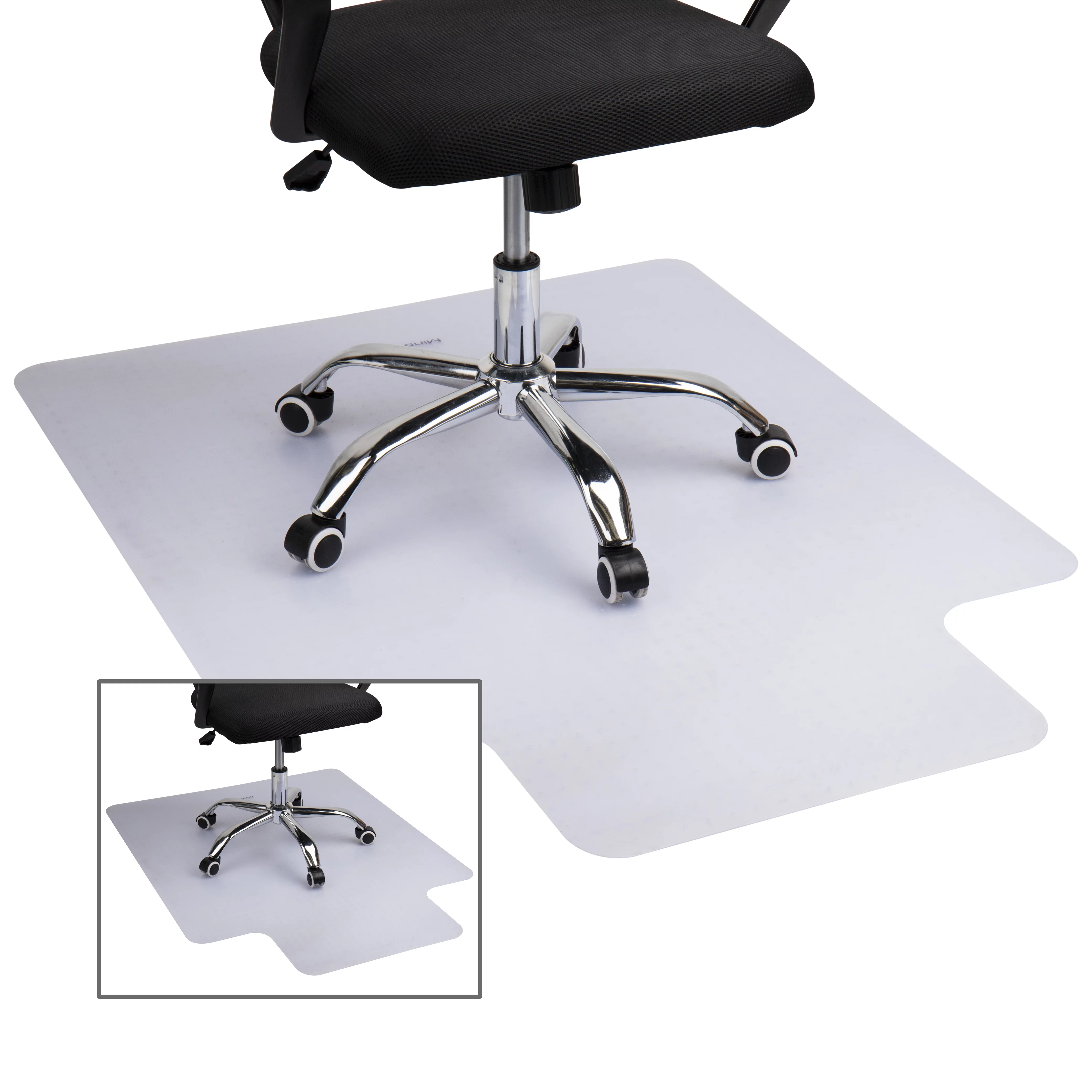 Mind Reader Office Chair Mat for Carpet, Chair Mat, PVC, 47.5