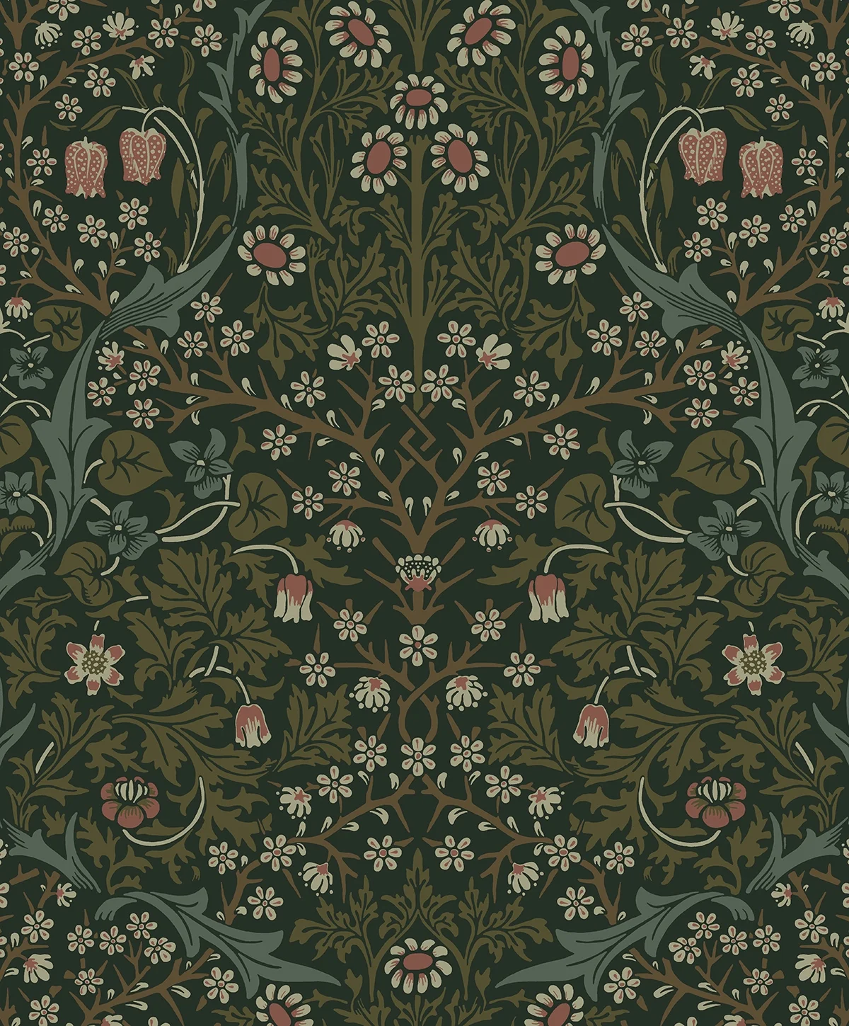 NextWall Greenery Victorian Garden Floral Peel and Stick Wallpaper