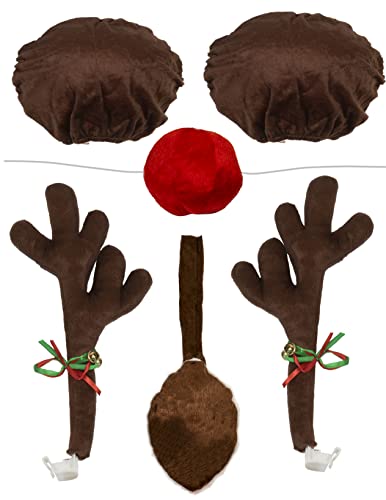 Red Co. Reindeer Antlers Christmas Kit Products (Full Kit with Ear Mirror Covers)