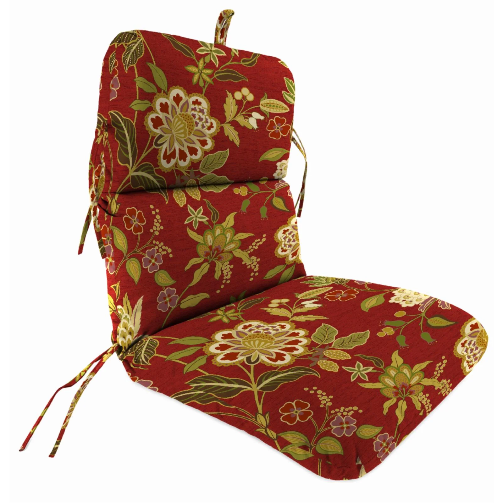 Jordan Manufacturing 22 x 45 in. Rectangular Outdoor Chair Cushion with Ties and Hanger Loop
