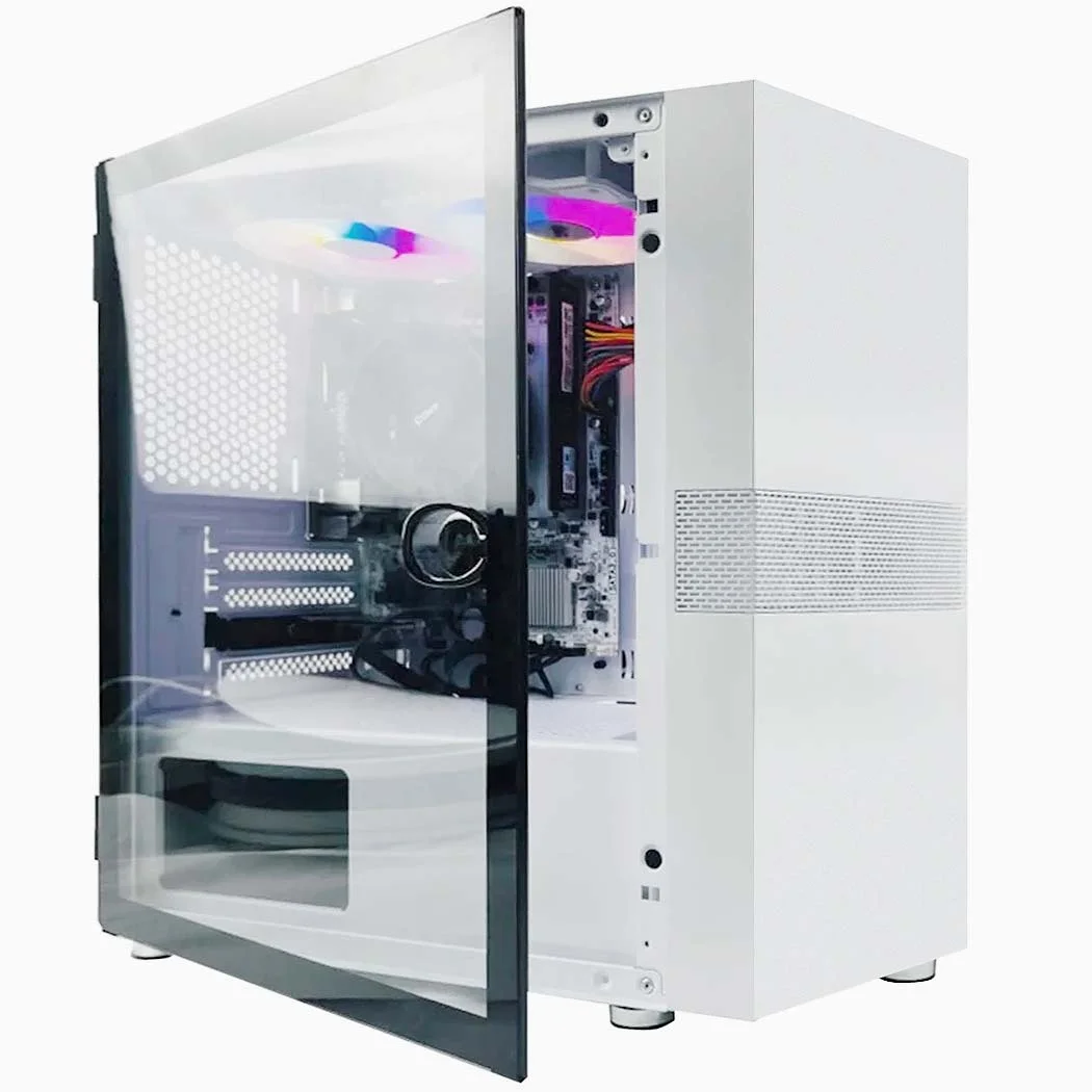ICEWOLF X7 Gaming Desktop,AMD Ryzen 5 5600G 6 Core 3.9GHz 7nm Up to 4.4GHz,16GB DDR4 3200MHz Ram,Radeon Vega 7,1TB M.2 NVMe Ssd,500W PSU,Windows 11 Pro,WiFi,Rgb fans Gaming PC