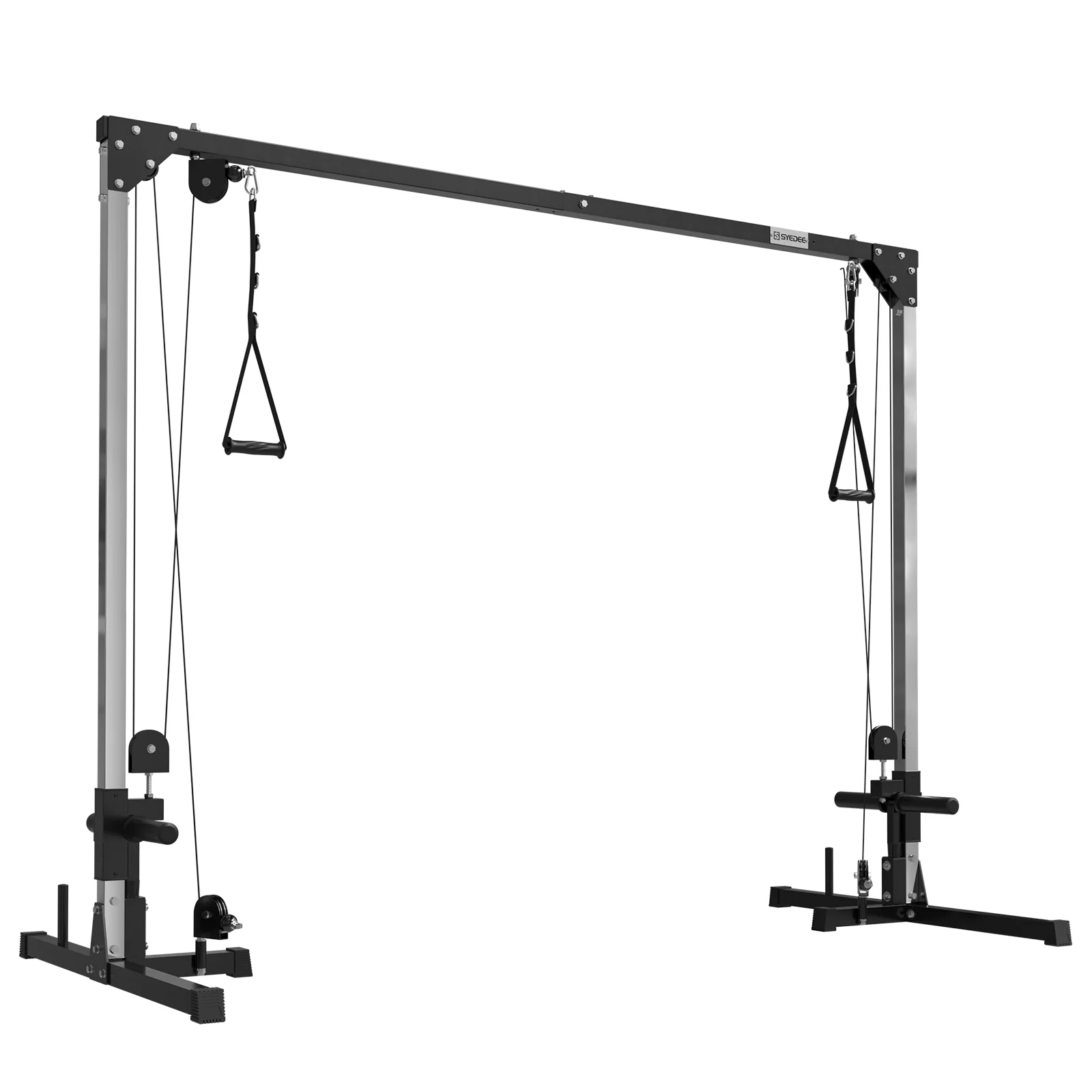 Cable Crossover Machine, syedee Dual Pulley Cable Machine, 400lbs Plate loaded Cable Fly Machine for Home Gym, Standard Home Gym Equipment with Pulley System