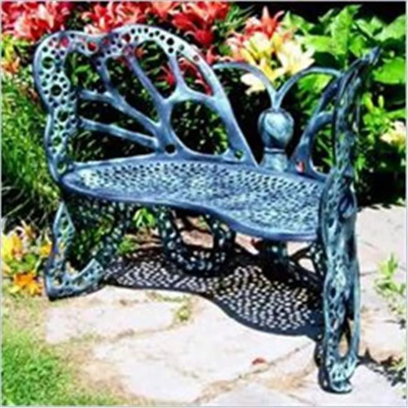 Cast Aluminum Antique Butterfly Bench
