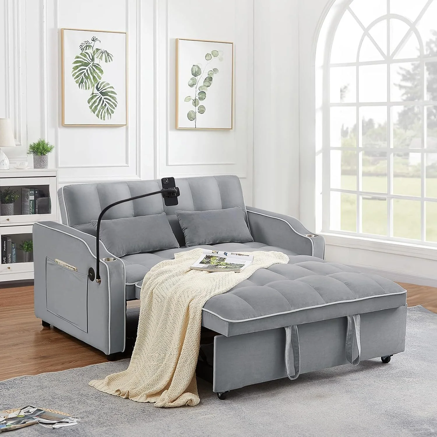 Convertible Sofa Bed with Pull Out Bed - 55