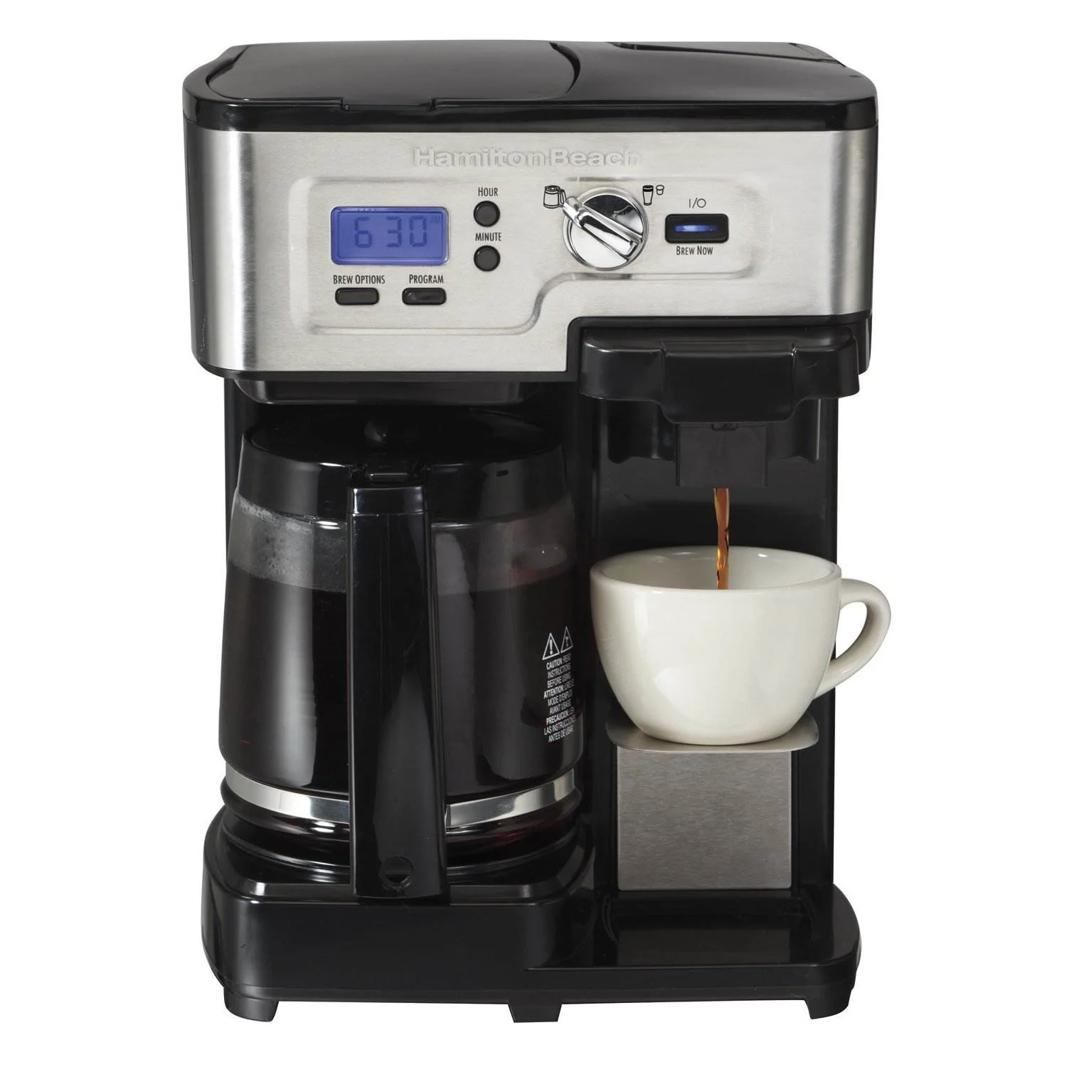 Hamilton Beach 2-Way FlexBrew 1-12 Cup K-Cup Ready Coffee Maker Brewer 49983