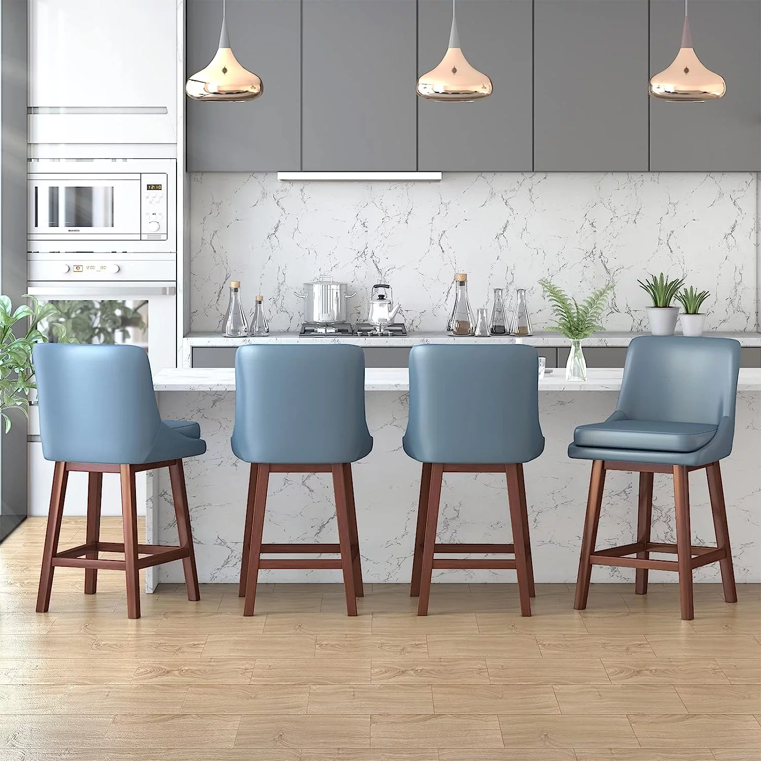 ZAFLY Counter Height Bar Stools Set of 4, 26