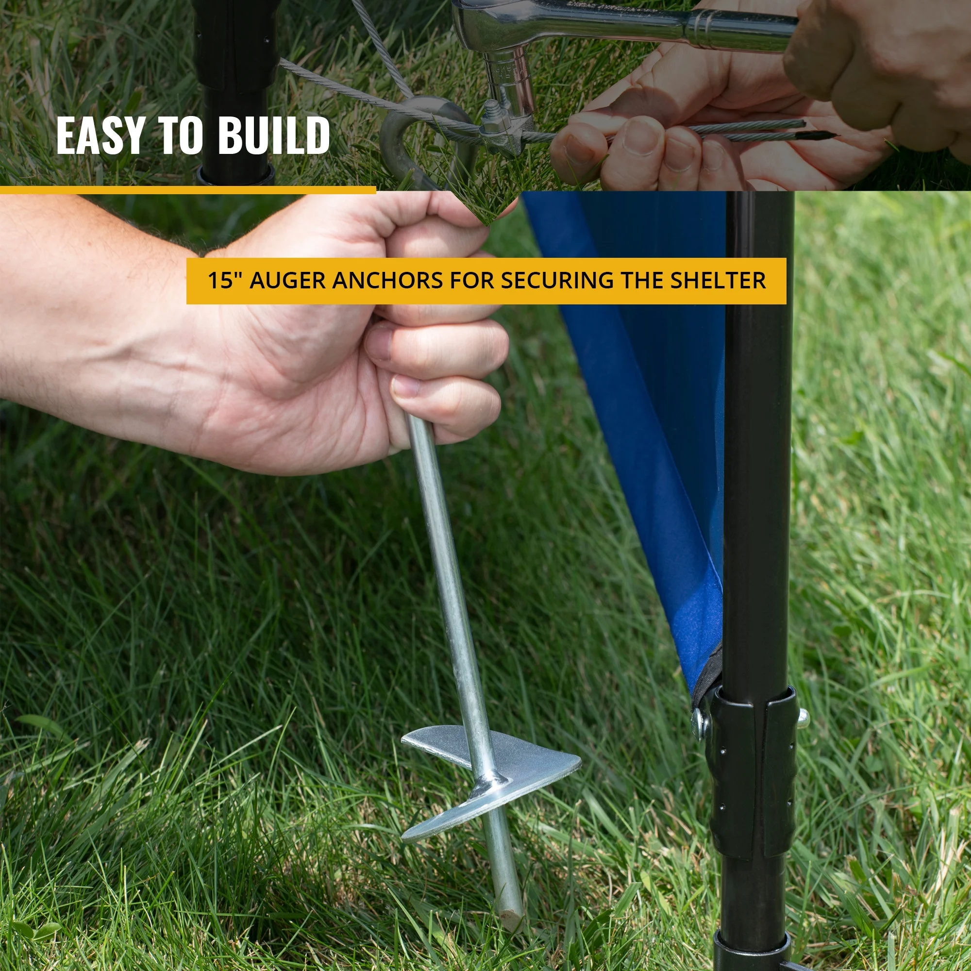 ShelterLogic 5' Outdoor Pet Shelter, Versatile Pet Canopy Shade Tent for Dogs, Cats, Small Animals and Livestock, Blue