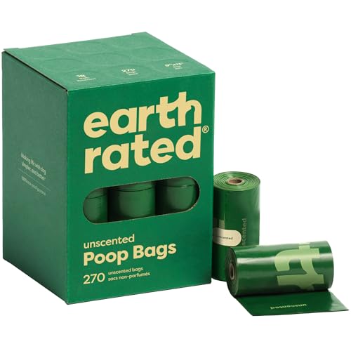 Earth Rated Poop Bags for Dogs, Guaranteed Leak Proof and Extra Thick Waste Bag Refill Rolls, Lavender Scented, 270 Count