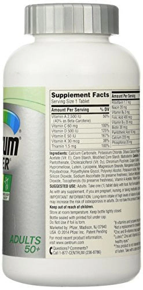 Centrum Silver Adults 50+, 325 Tablets