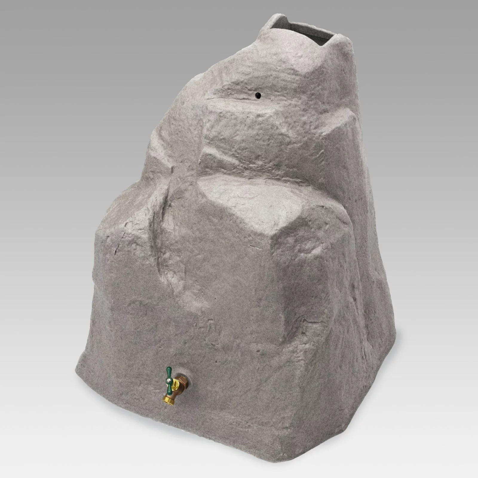 Good Ideas Rain Wizard Rock 42 Gallon Rain Barrel - Dark Granite