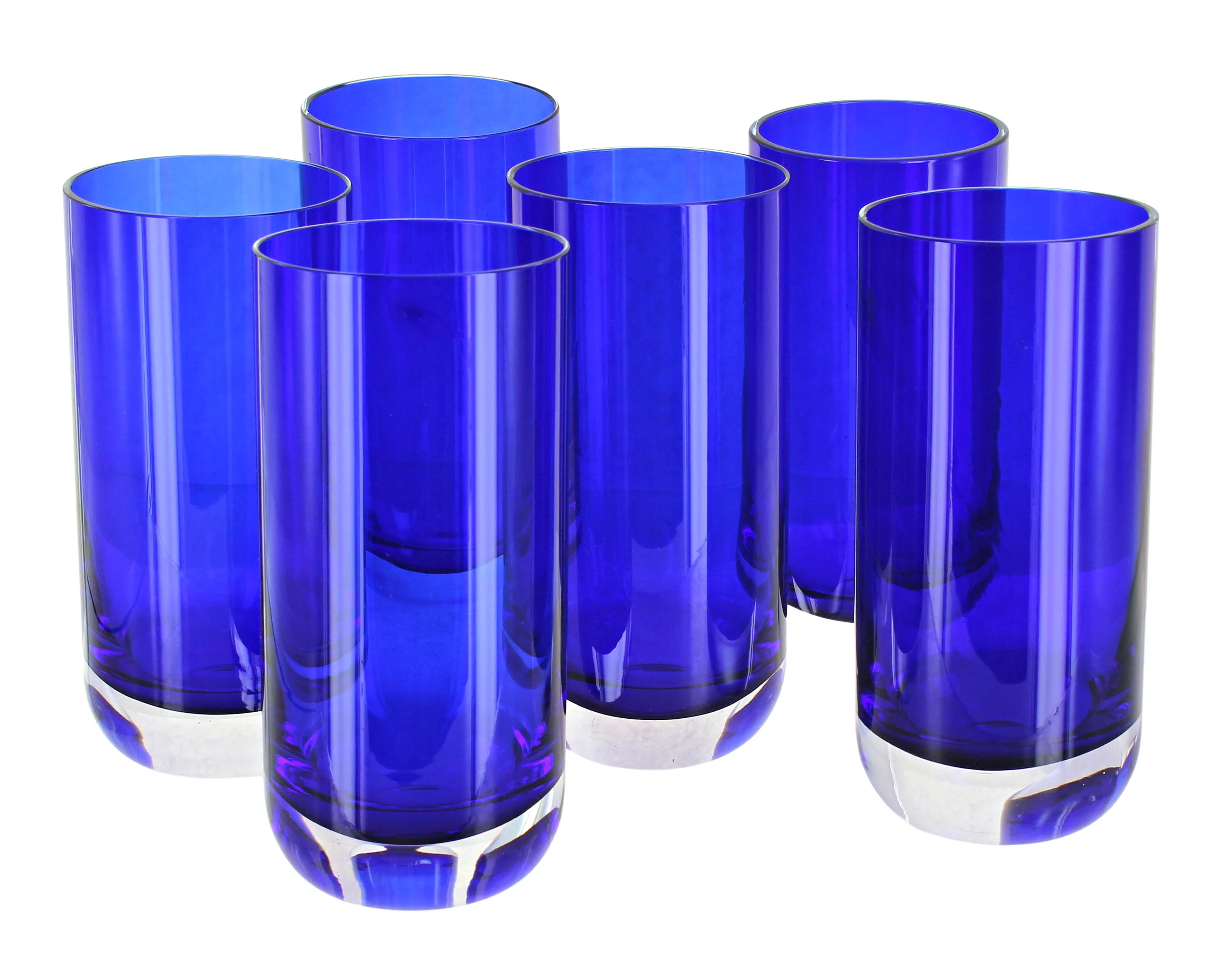 Blue Rose Polish Pottery Cobalt Water Glass - Set of 6