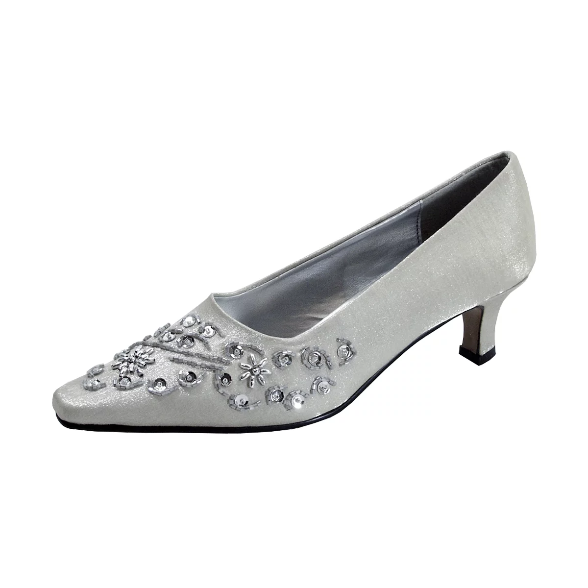 FLORAL Tala Women's Wide Width Dress Slip-On Pumps SILVER 9