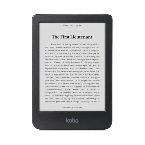 Kobo Clara BW | eReader | 6” Glare-Free Touchscreen with ComfortLight PRO | Dark Mode Option | Audiobooks | Waterproof | 16GB of Storage | Black