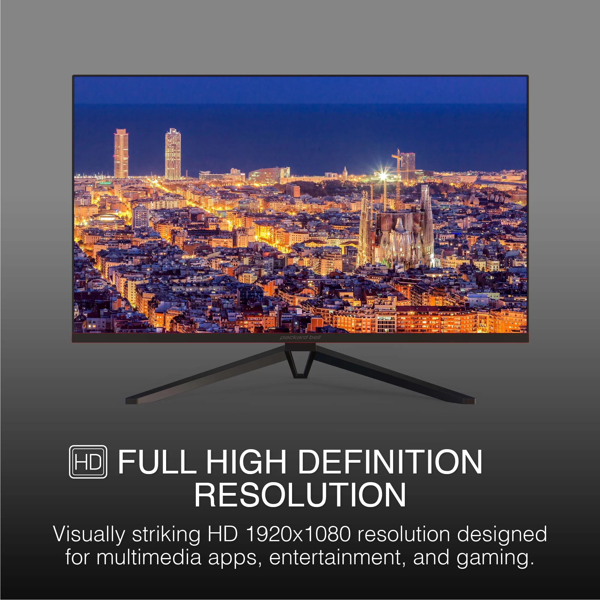 Packard Bell 32 Inch Computer Monitor FHD 1920 x 1080 Display PC Monitors for Computers