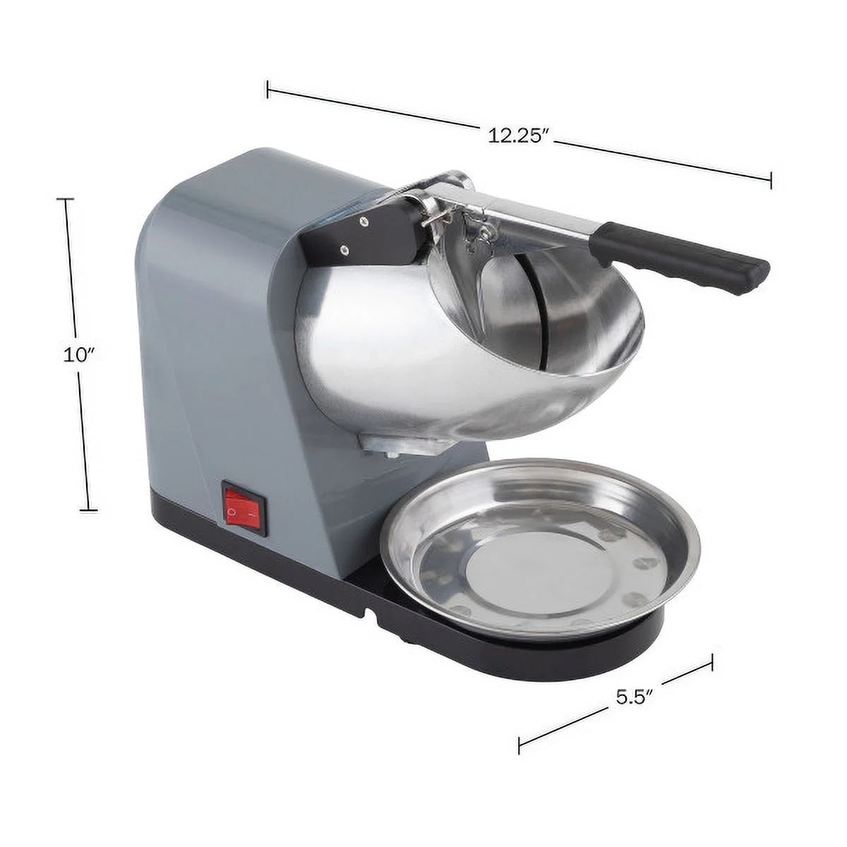 Great Northern Popcorn Snow Cone Machine - Ice Shaver with 170W Motor, Gray