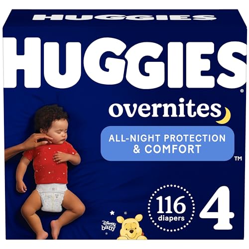 Huggies Size 6 Overnites Baby Diapers: Overnight Diapers, Size 6 (35+ lbs), 84 Ct (2 Packs of 42)