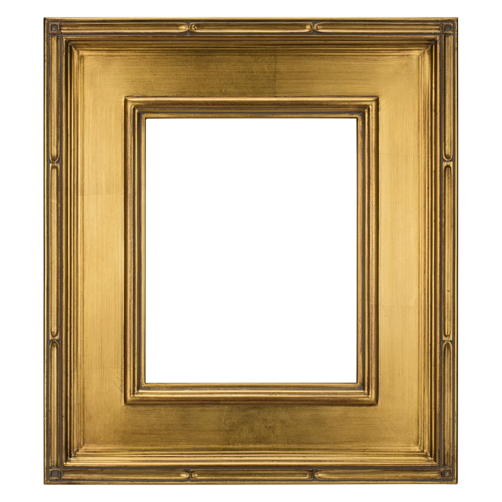 Creative Mark Museum Plein Aire Wooden Art Picture Frame - 8x10 Gold - 3.5-Inch-Wide Frames - Museum Quality Closed Corner Photo Frames - No Glass or Backing