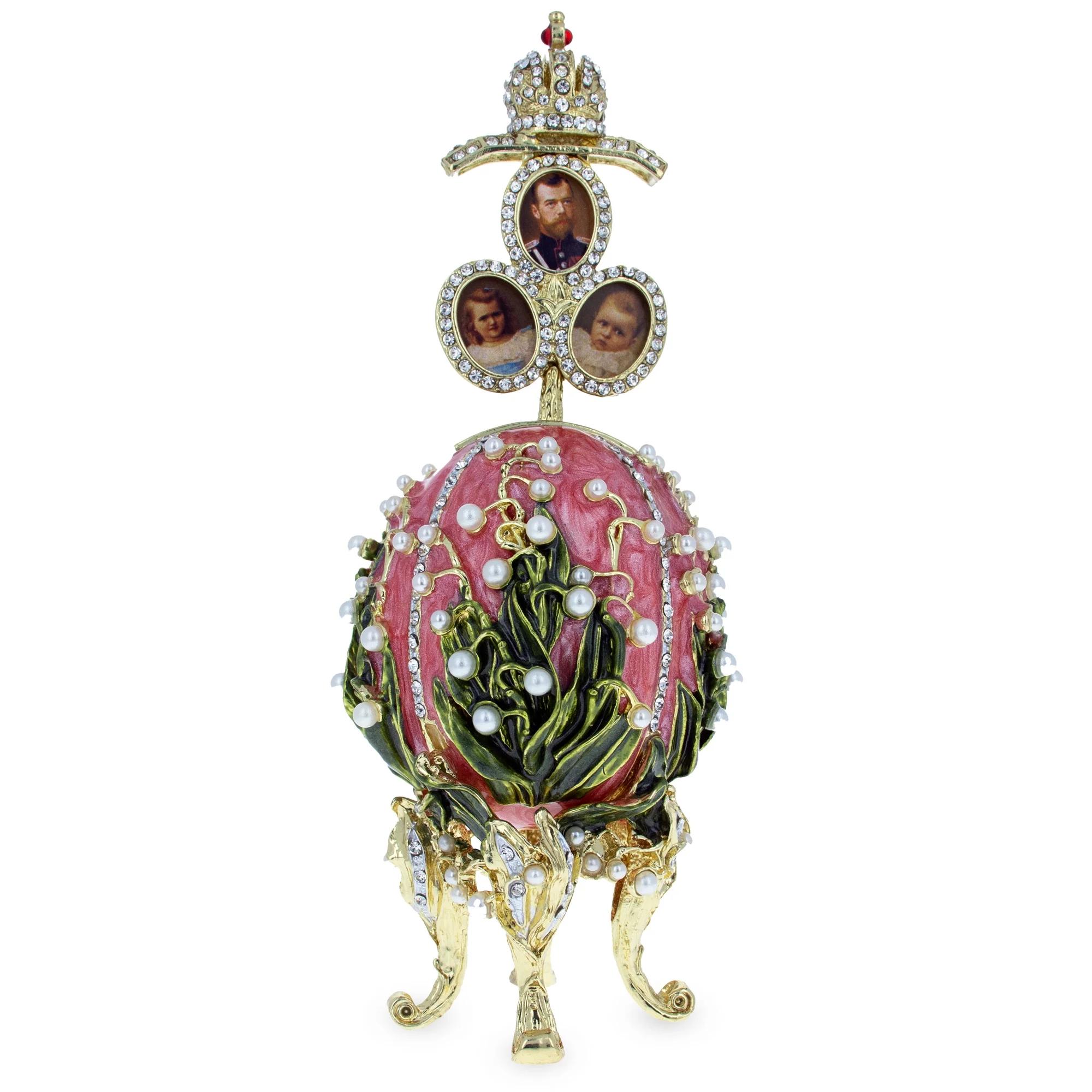 1898 Lilies of the Valley Musical Royal Imperial Easter Egg 6.3 Inches