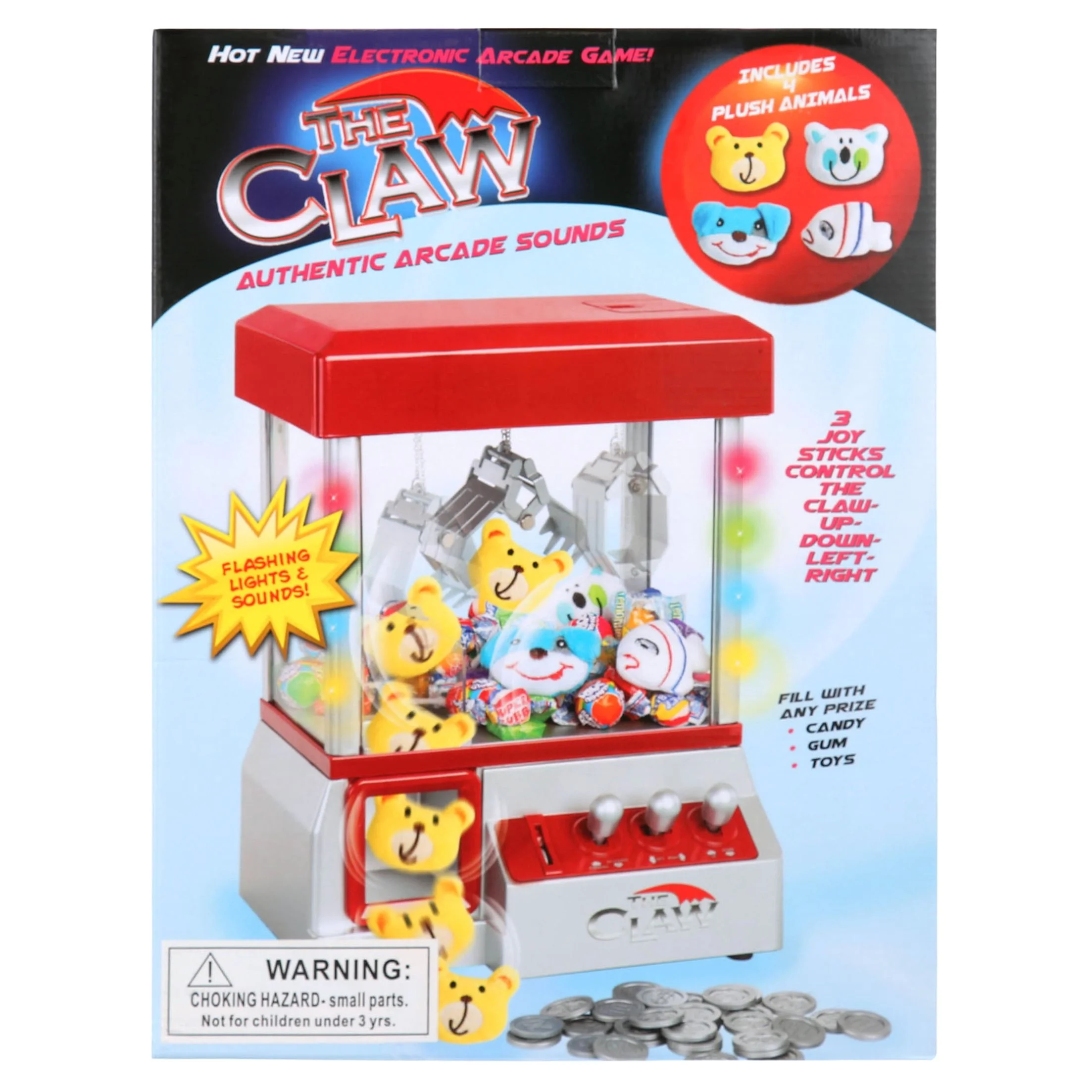 Define Essentials 5037 The Claw Toy Grabber Machine With Flashing Lights & Sounds