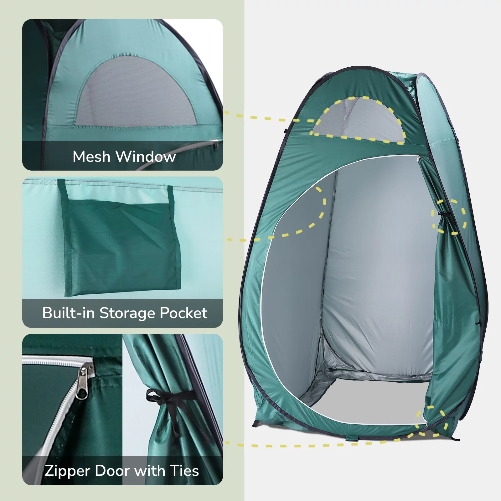 Zimtown Changing Tent Portable Pop up Camping Fishing Bathing Shower Toilet Changing Tent Room Army Green