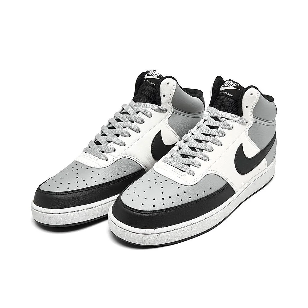 Men's Nike Court Vision Mid NN Lt Smoke Grey/Black-Sail (DN3577 002) - 10