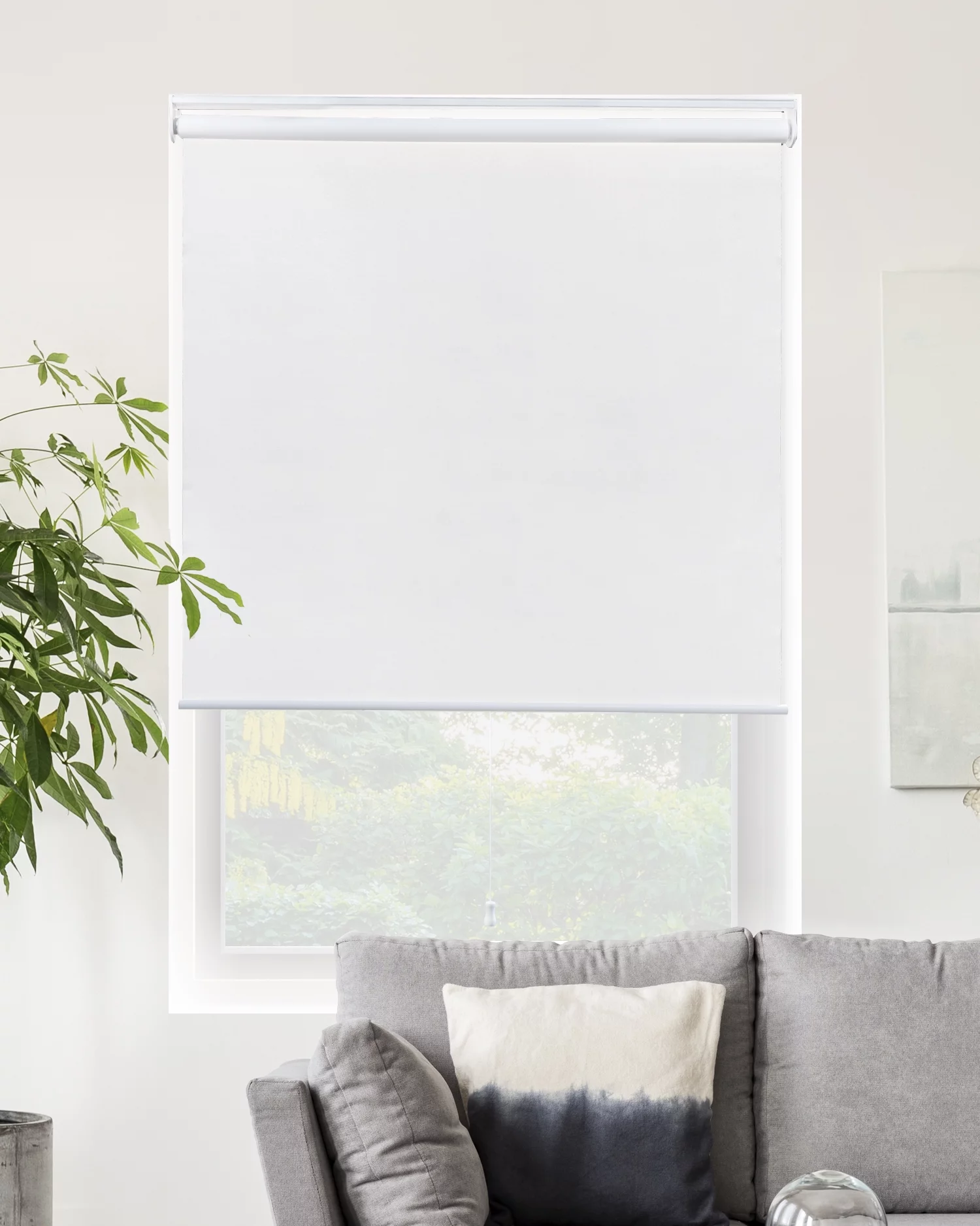 CHICOLOGY Snap-N'-Glide Cordless Roller Shade, Byssus White (Blackout) 23