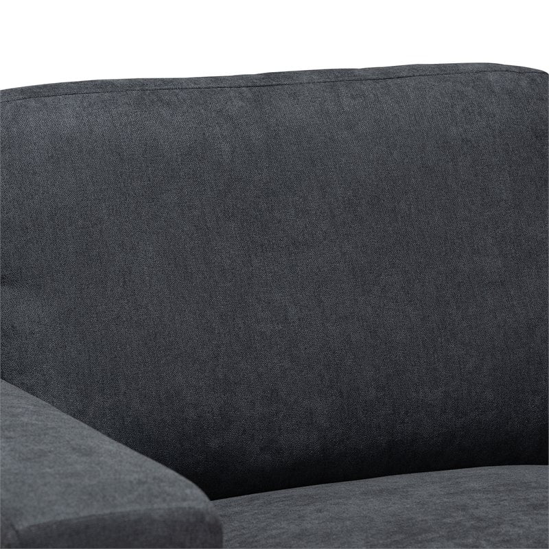 Bowery Hill Dark Grey Sectional Sofa with Right Facing Chaise