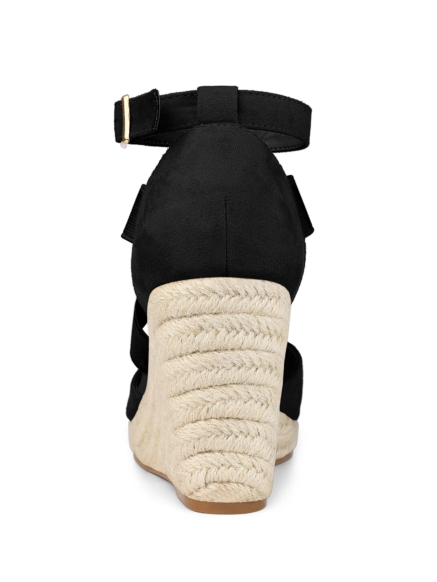 Allegra K Women's Espadrille Platform Closed Toe Wedges Heel Sandal