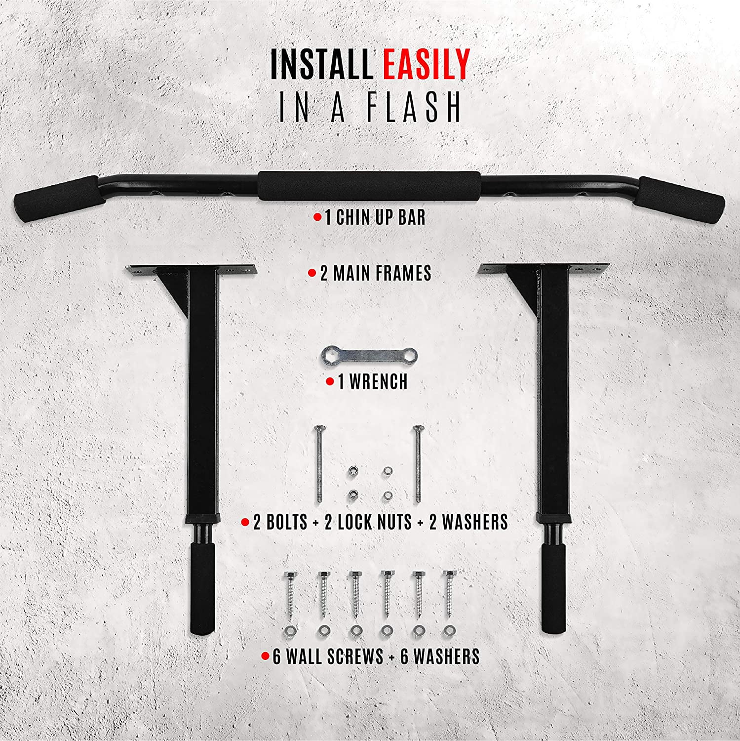 Yes4All Wall Mount Chin Up Bar