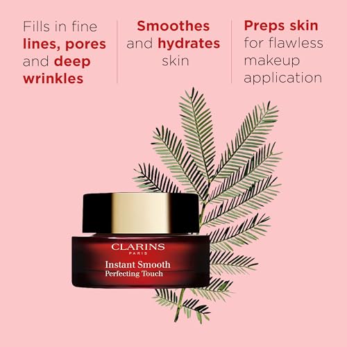Clarins Instant Smooth Perfecting Touch | Primer, Face Makeup Pore Minimizer | Blurring Primer Targets Wrinkles and Pores | All Skin Types | 0.5 Ounces