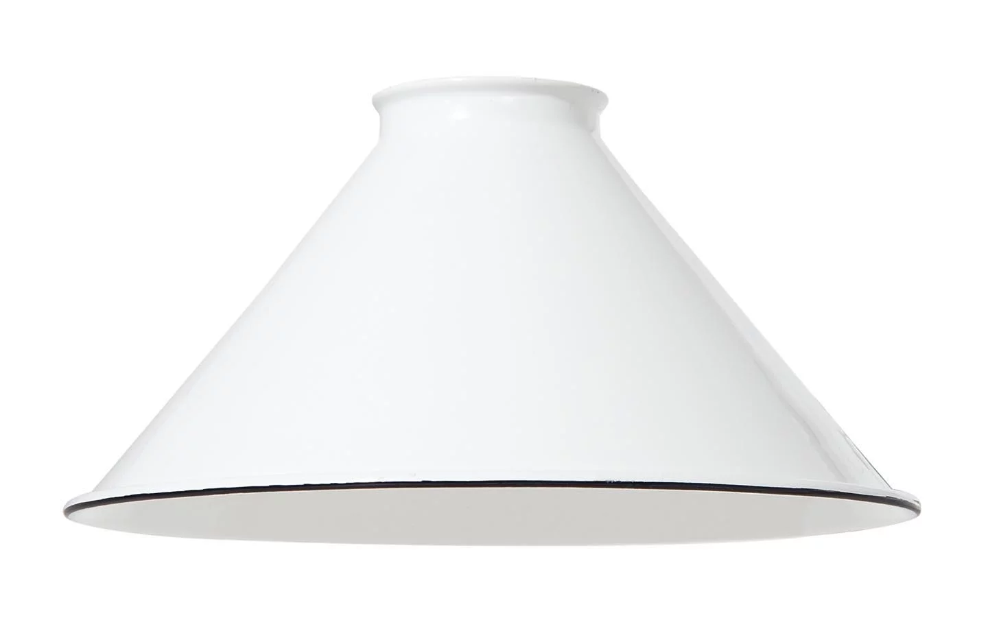 B&P Lamp® White Industrial Cone Metal Shade