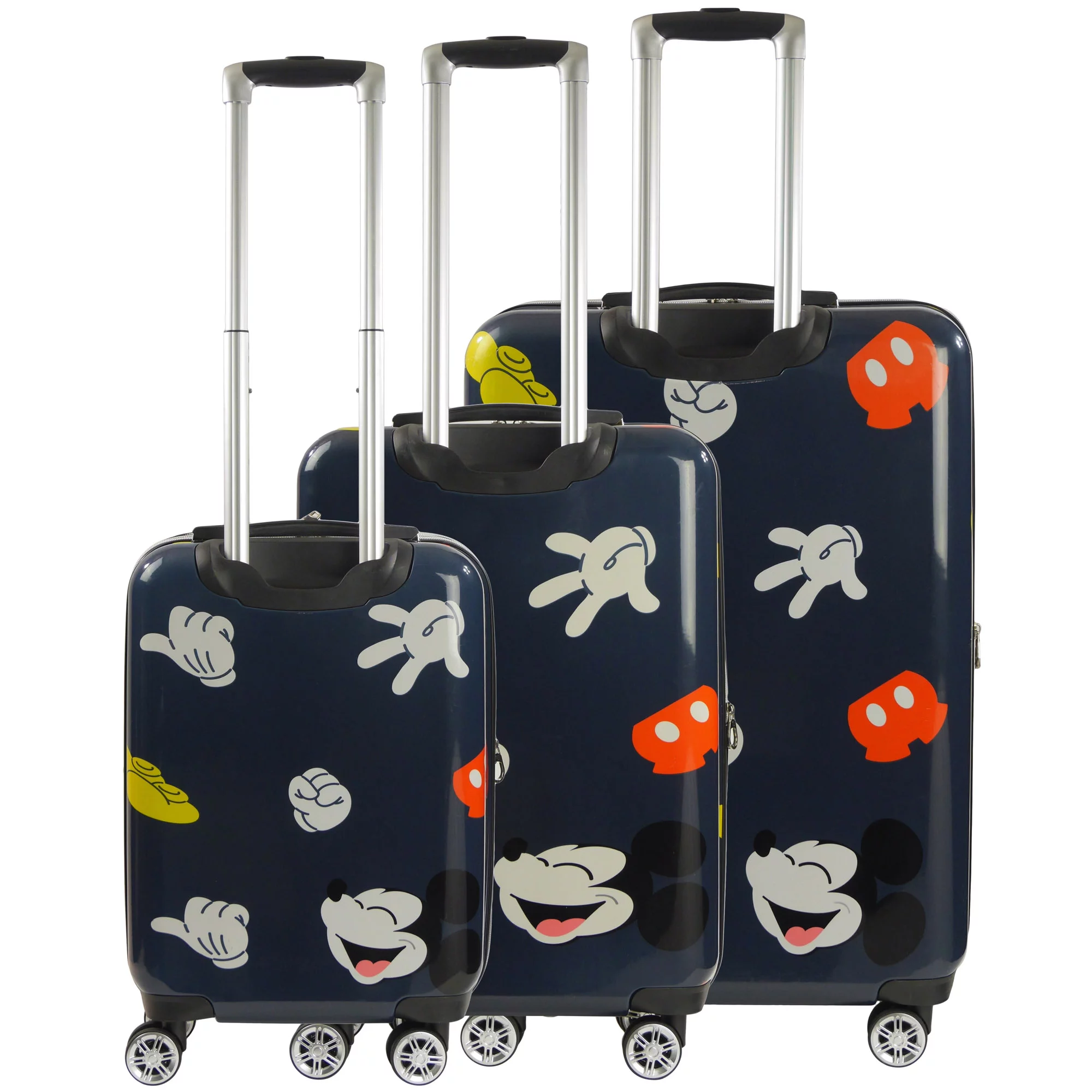 Disney Ful Mickey Mouse Body Icons 3 pc set Hardside Spinner luggage