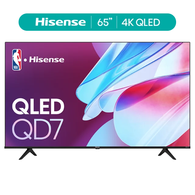 Hisense 65-Inch Class QD7N Series QLED 4K UHD Google Smart TV (65QD7N, 2024 Model) - QLED, Native 144Hz, Motion Rate 240, Dolby Vision Atmos, Direct Full Array, Game Mode Pro, Voice Remote