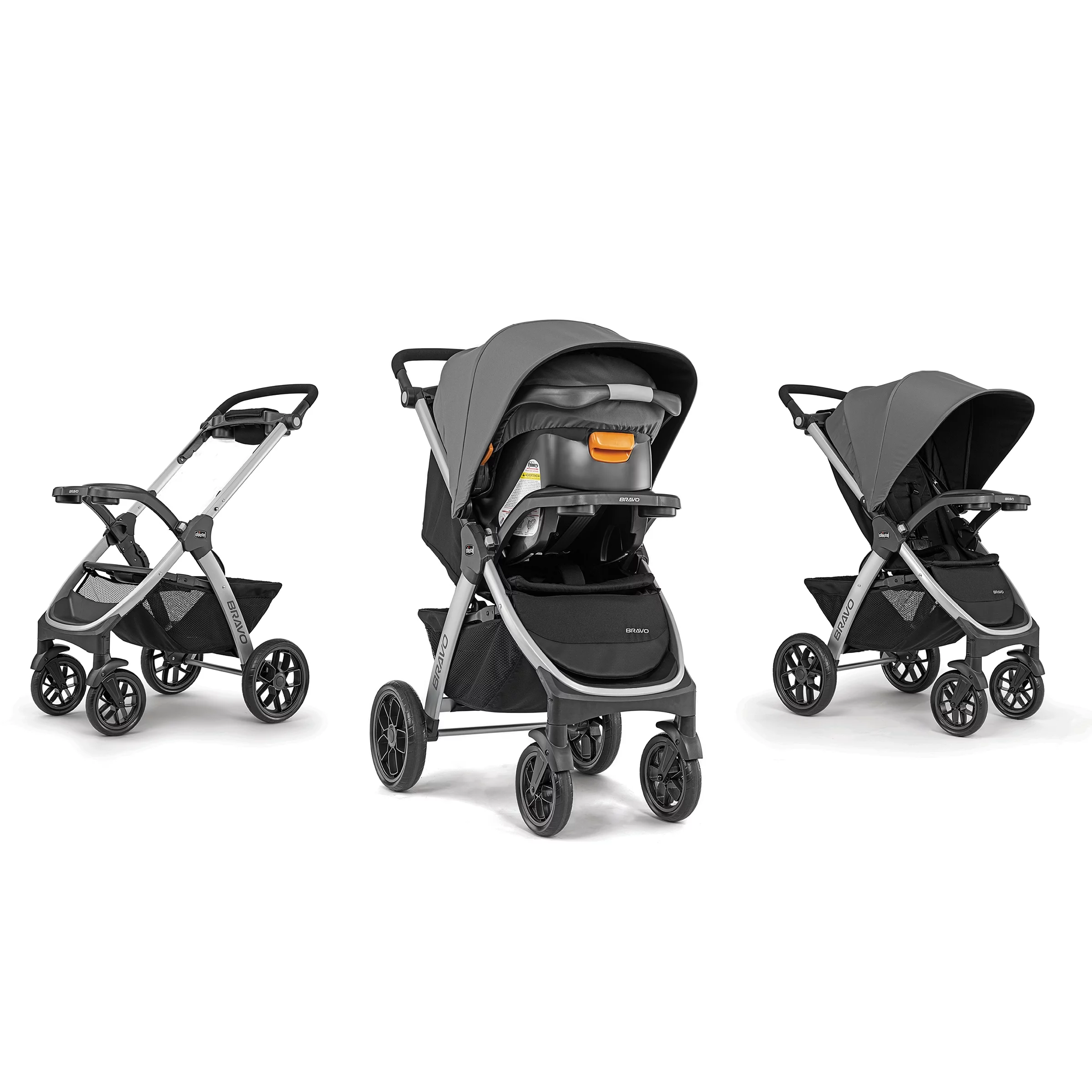 Chicco Bravo Trio Travel System Stroller with KeyFit 30 Infant Car Seat - Brooklyn (Navy)