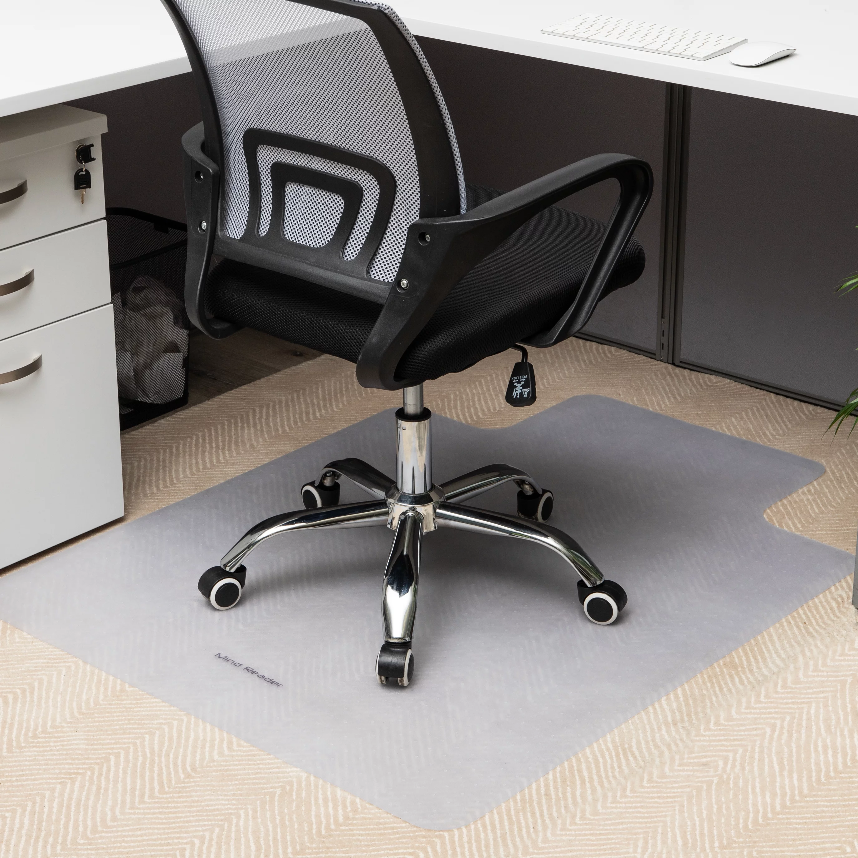 Mind Reader Office Chair Mat for Carpet, Chair Mat, PVC, 47.5