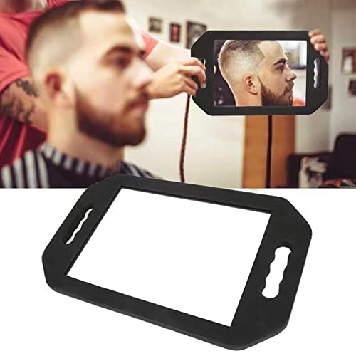 Handle Mirror – Large Hand Mirror with Double Handle - Rectangular Hand Held Mirror with Handle - Lightweight Hair Salon Equipment Hairstylist and Barber Accessories (1Pcs Rectangle)