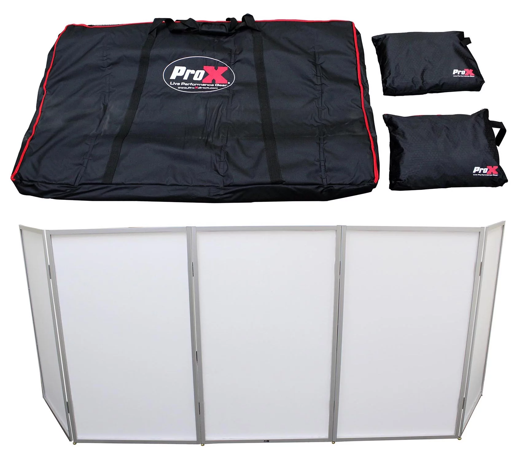 ProX XF-5X3048S 5 Panel Silver Frame DJ Facade W/Quick Release 180 Deg. Hinges