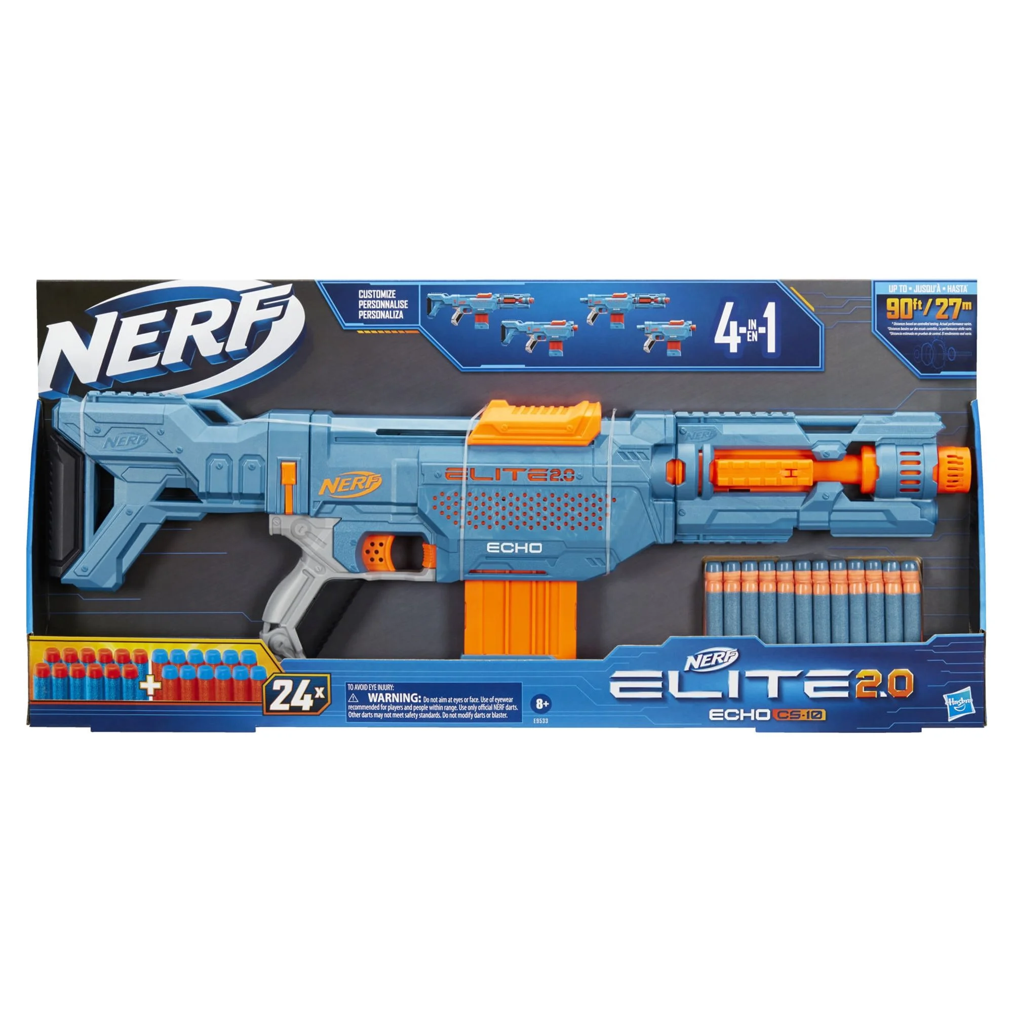 Nerf Elite 2.0 Echo CS-10 Kids Toy Blasters with 24 Darts