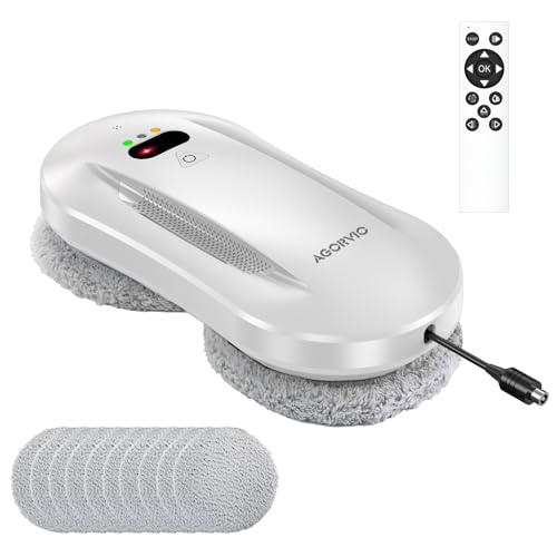 Window Cleaning Robot with Auto Water Spray & Smart Navigation, Automatic Window Cleaner Robot for Inside/Outside Glass with Triple Safety System, Edge Detection and Remote Control