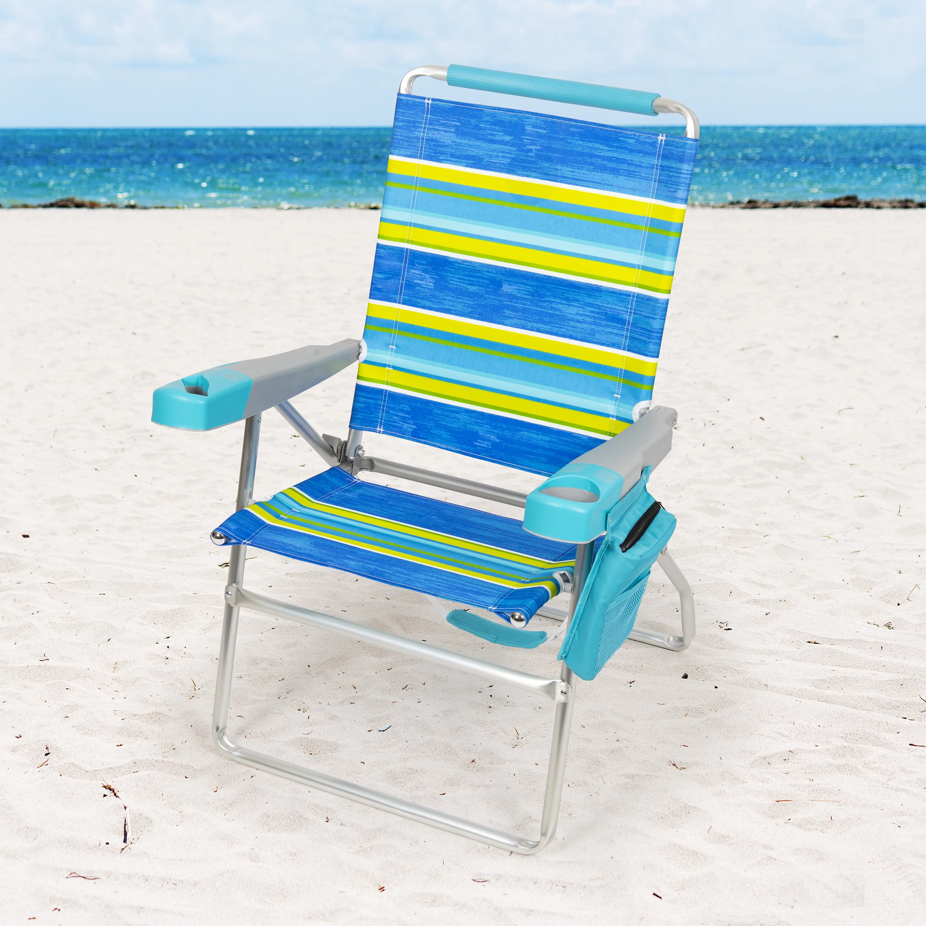 RIo Beach 4-Position 17 inch Tall Beach Chair - Stripe