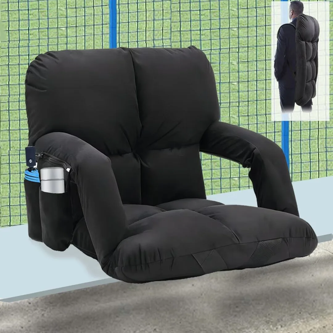 Docred Heated Stadium Seats for Bleachers with Back Support, Benches Portable Reclining Stadium Seats,Stadium Chair with Padded Cushion and Armrest Support , 3 Heated Models