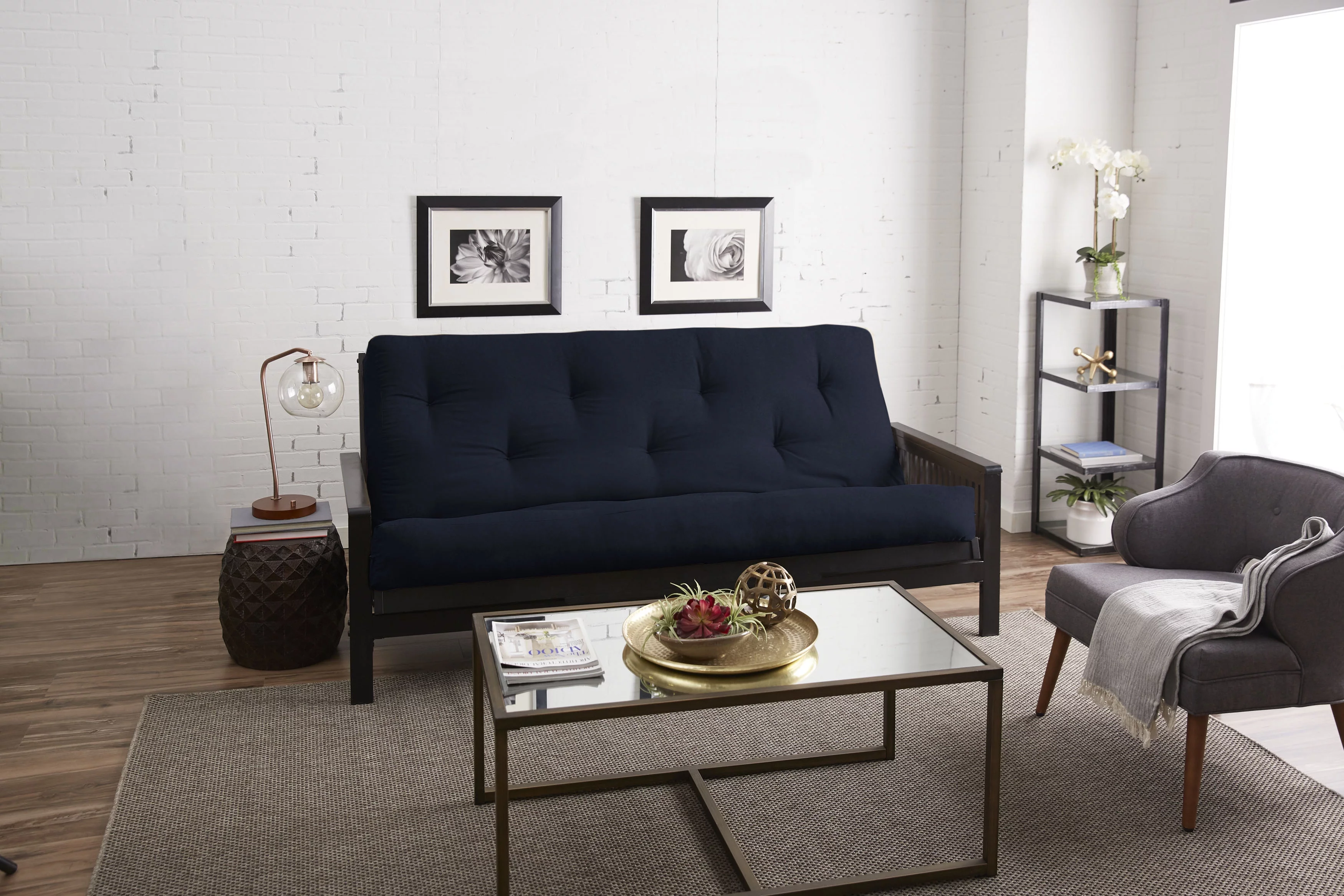 Sorra Home - 6 inch Reversible Tufted Futon Mattress, Queen Size